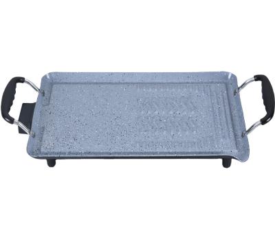 China Home Ceramic Marble Coating Easily Cleaned Non Stick Fry Pan Smokeless Barbecue Teppanyaki Bbq Electric Grill Rectangle 50 - 300 NC Outdoor; ZHE for sale