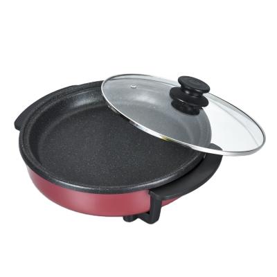 China High Performance Best Gift Smokeless Oil Free Essential for Holiday Parties Suitable for Two or Three Person Electric Pizza Pan for sale