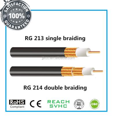 China For CATV RG Series 50ohm loss loss rg214 coaxial cable for communication telecom and antenna (CE RoHS), professional cable factory in China for sale