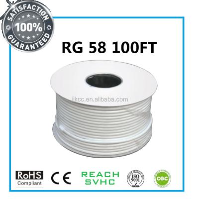 China White CCTV/CATV RG 58 coaxial cable RG58 RG58A/U RG58C/U coaxial cable factory price for sale