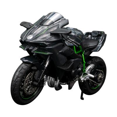 China New Simulation Toy (Boxed) 1:12 Kawasaki H2R Alloy Motorcycle Pendulum Die-Cast Model Toy With Base for sale