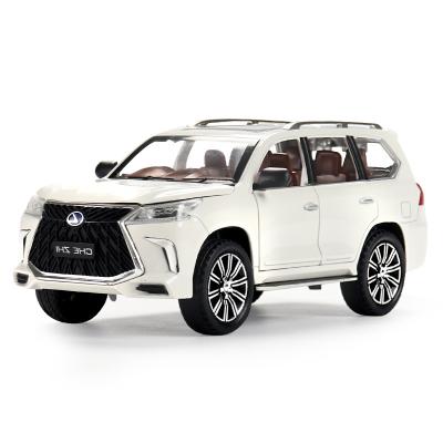 China 1:24 Simulated Alloy Car Model Lexus LX570 Die-Casting Die-casting Acousto-Optic Return Force Toy Car Decoration (Boxed) for sale