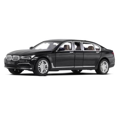 China Toy Simulation 1:24 BMW 760li Alloy Car Diecast Model Diecasting Toy Force Children's Toy Ornament Acousto-optic Return Collection for sale