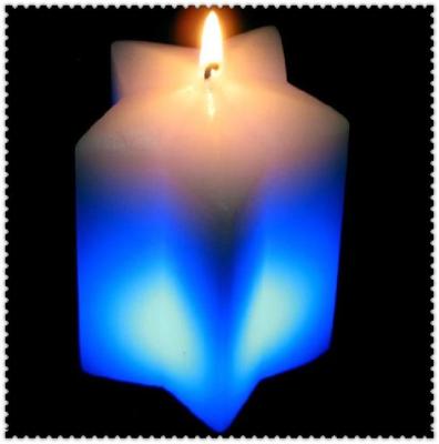 China Star/flower/square/round shape LED color changing candle with 100%paraffin wax  material for sale