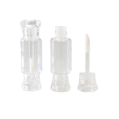 China Cute Logo Transparent Empty Private Candy Container Bottle Cosmetics Lip Gloss Clear Tubes for sale