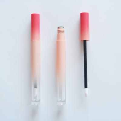 China Cosmetics Emily Packaging Hot Selling Empty Lip Gloss Tube Pink Gradient Lip Gloss Tube Container for sale