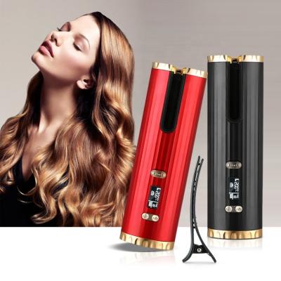 China Heat Adjustable Settings Professional Cordless Hair Styler Hesitate Mini Roller USB Rechargeable Portable Electric Cordless Automatic Hair Curler for sale