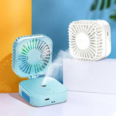 China Mini Wholesale Custom Portable Portable Foldable Hand Held USB Humidifier Mini Water Cooling Jet Fan for sale