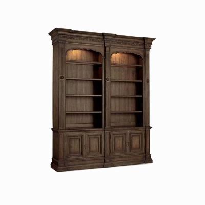 China Convertible American High End Study Restores Ancient Ways To Make Old Oak Carvings Solid Wood Bookcase for sale