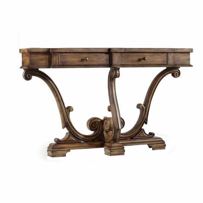 China French Custom American Fashion Style Furniture French Carved High End Solid Wood Porch Table for sale