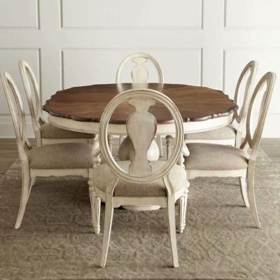 China Fashion French Custom High End Restaurant Style Furniture Round Table for sale