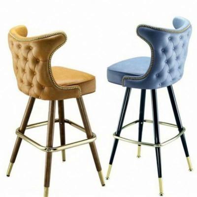 China French Custom Simple Modern Hotel Furniture Fashion High End Bar Chair for sale