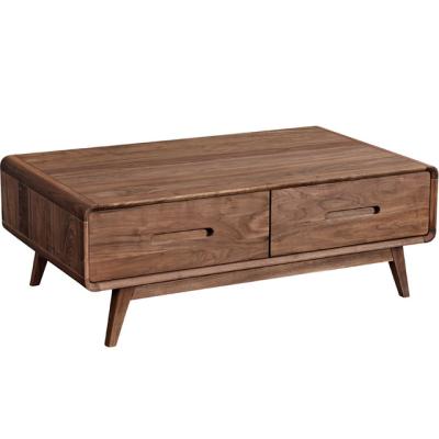 China Wooden Custom Furniture Walnut Living Room Simple Modern Tea Table Coffee Table for sale