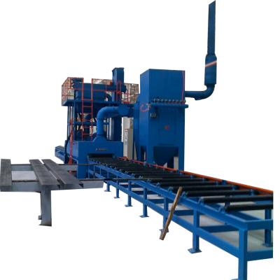 China 800-3000mm Roll Type Shot Blasting Machine Pass Pipe Shot Blasting for sale