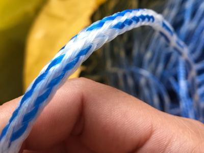 China Hand Line for Cast Net-Holow Braided Polyethylene Rope-White/Blue Mixed for sale