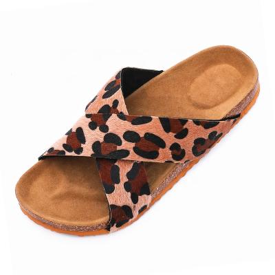 China ARCH SUPPORT Wholesale Fashion Animal Print Ladies Cork Sole Sandals Women For Outdoor Summer Beach Travel Dress for sale