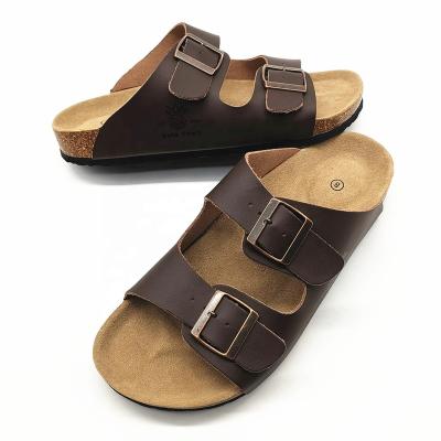 China Factory Wholesale High Quality Flat Men Leather Sandals for sale