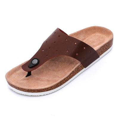 China ARCH BACK High Quality Artificial Leather Mens Thong Sandals Main Top Flip Flops For Summer With Cow Leather Insock for sale