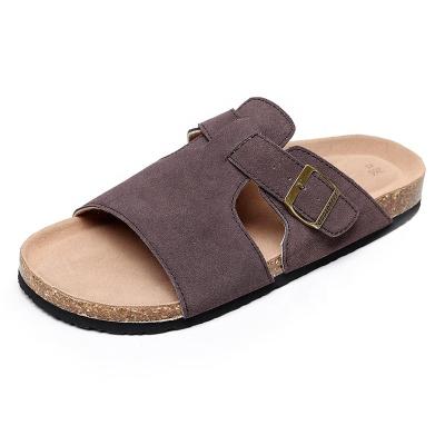 China New Fashion Open-Toe Flat Design Indoor Outdoor Slippers With Buckle Straps And Memory Foam Mens Sandals for sale