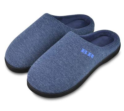 China Cushioning Quality Wholesale Senior Men's Memory Foam Indoor Slippers With Comfortable Foot-bed for sale