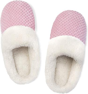 China Cushioning Coral Fleece Memory Foam Home Shoes Plush Lining Clog Women's Slippers For Bedroom Indoor Outdoor for sale