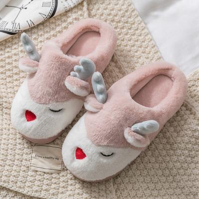 China Cushioning Lovely Home Slippers For Women And Teen Girls Warm Faux Fur Slip On House Shoes for sale