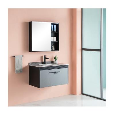 China Hot Sale Modern Popular Size 70CM Height Bathroom Furniture Wooden Vanity Wall Cabinet With Mirror for sale