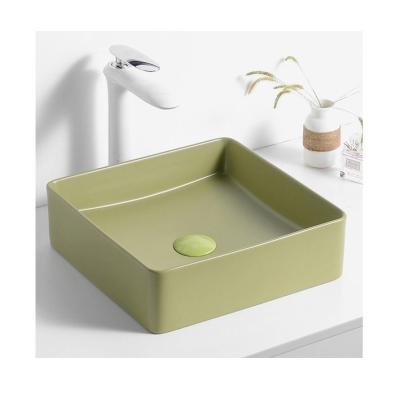 China Modern Special Hot Selling Square Shape Bathroom Popular Hotel Apartment Sink for sale