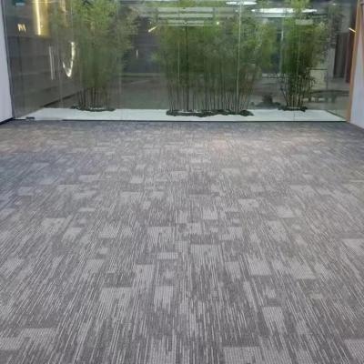 China PVC Washable Bitumen Nonwoven Carpet Backing Tiles For Sale Commercial 50x50cm Office Carpet Tiles for sale