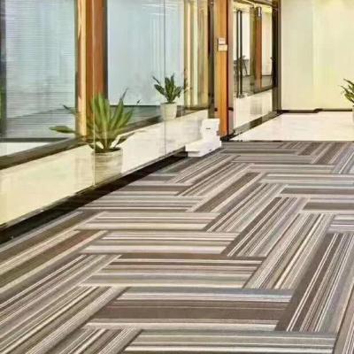 China 100*33.3cm Washable Modern Commercial Design Office Tile Floor Tile Square Carpet LKHY CLASSIC wool rug for sale