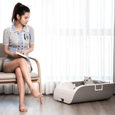 China Luxury Enclosed Super Large Space Cat Litter Box Cat Toilet Self-cleaning Smart Automatic Cat Cat Toliet MA1-11 2023 for sale