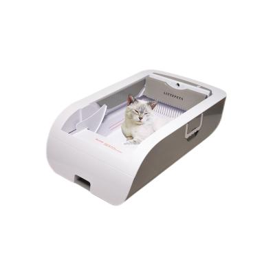 China Deodorization Cat Box Cat Bedpans Semi-enclosed Electric Cat Litter Box Automatic Toilet Clearance Cleaning Cat Toliet Intelligent for sale