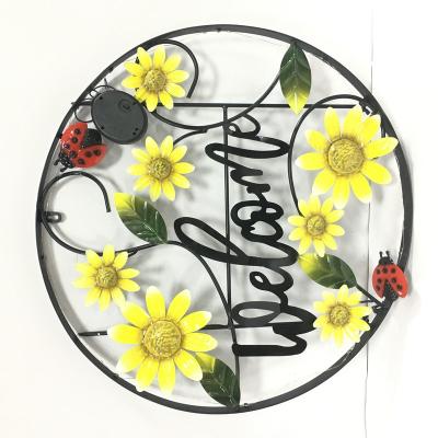 China China Chrysanthemum Ladybug Metal Garland Welcome Sign Outdoor Hanging for sale