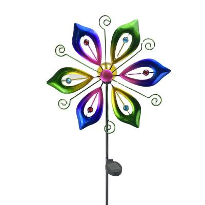 China Large Traditional Modern Interesting Iron Windmill Solar Yard Garden Decoration for sale