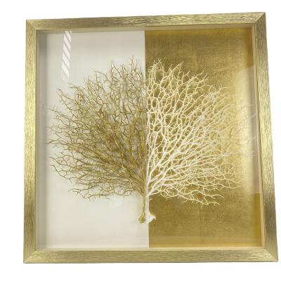 China Modern Gorgeous Tree Wall Hanging Noble Gold Photo Frame for sale