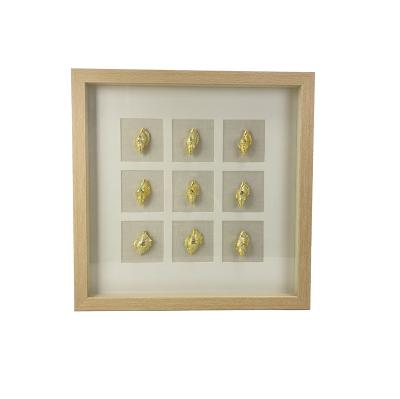 China Modern Home Wall Hanging Real Gold Living Room High End Shell Wall Hanging for sale