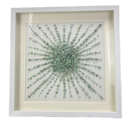 China Modern Customizable Stone Wall Hanging Pattern Green Green Stone Quilting Luxury Wall Hanging for sale