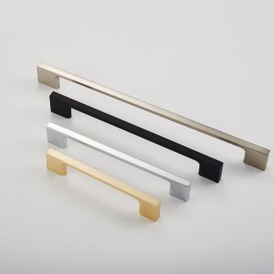 China Wholesale Modern Minimalist Zinc Alloy Hand Wardrobe Color Stainless Steel Zinc Alloy Door Handle for sale