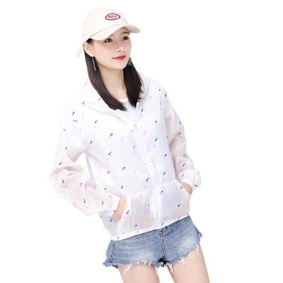 China Quick-drying hot summer women's slim hooded UV-proof, raincoat, quick-drying sunblock clothing for sale