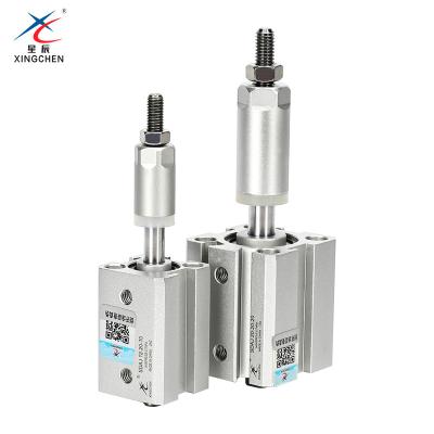 China Garment Shops Adjustable Slim Type Pneumatic Component Stroke Cylinder SDAJ20/32/50/25/40*63/80*16-75X30X15*100 Slim Compact Compound Cylinder for sale