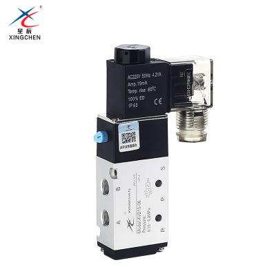 China Garment Shops Star Five Way Pneumatic Two Position Solenoid Valve 4v210-08 Reversing Valve 4v110-06/310 24V Control Valve Sub for sale