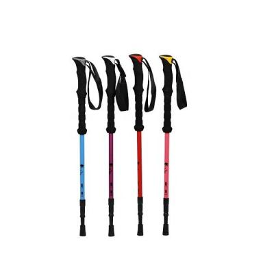 China EVA Competitive Price Adjustable Trekking Poles Increasing Finishing Folding Trekking Rods Poles for sale