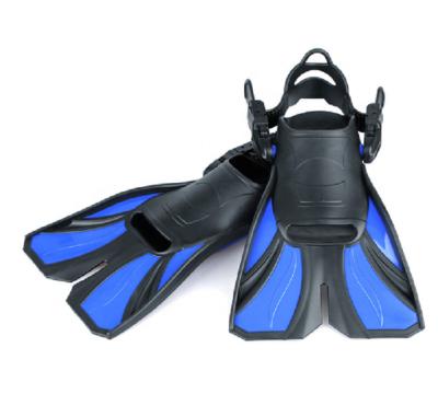 China Use TPR Rubber Soft Short Blade Snorkel Fins For Adults Diver Swimming Training Snorkeling Diving for sale