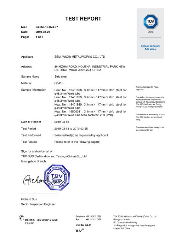 TUV - SEM Metalworks Co., Ltd.