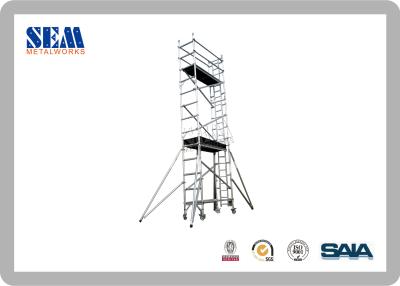 China Andamio de aluminio móvil de la anchura doble con el 135cm * los 200cm, torre movible en venta