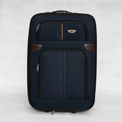 China Indestructible Polyester Durable Polyester Softshell Luggage Bag Suitcase For Business for sale