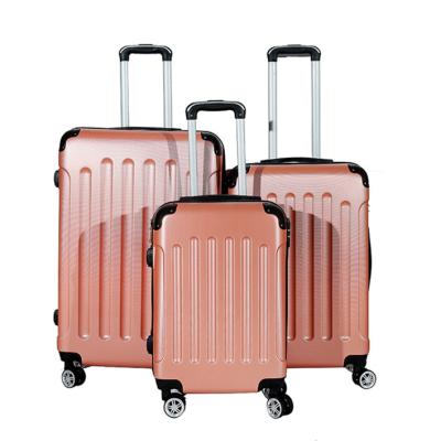 China Popular Factory Price Anti Split ABS Double Zipper Suitcase Luggage Set for sale