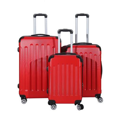 China Popular Custom Basics Strong Red Travel Suit Case Luggage Suitcase For Women for sale