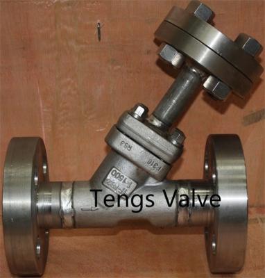 China 1500 LB Forged Stainless Steel Flanged Strainer Y Type A182-F316 with Flange Drain Valve for sale