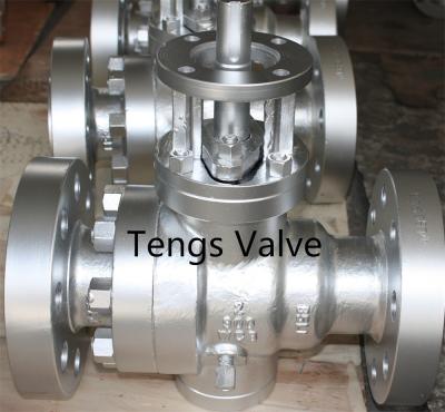 China Cast Steel Industrial Trunnion Mounted Full Bore Manual Ball Valve for sale